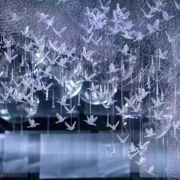 Hochzeitsdekorationsanhänger in Vogelform aus Acryl