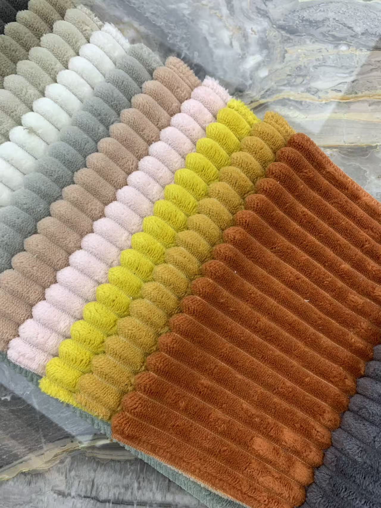 Soft Ribbed Corduroy Fabric for Sofa Upholstery