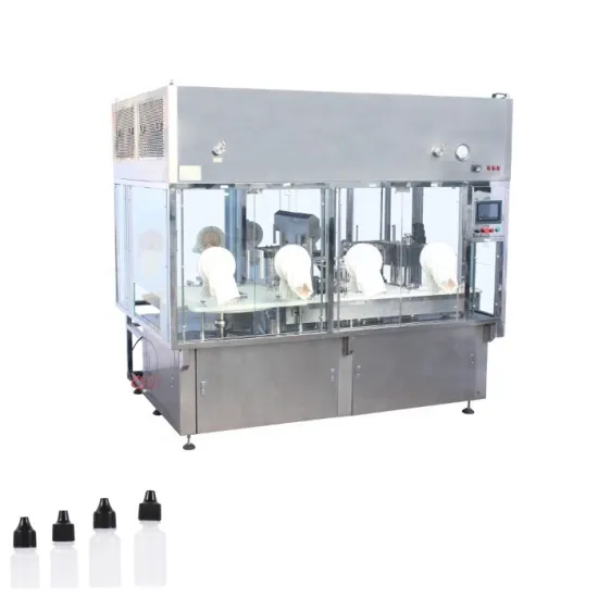 Aseptic Automatic Eyedrop Bottle Filling, Stoppering, Capping, and Self-Adhesive Labeling Machine