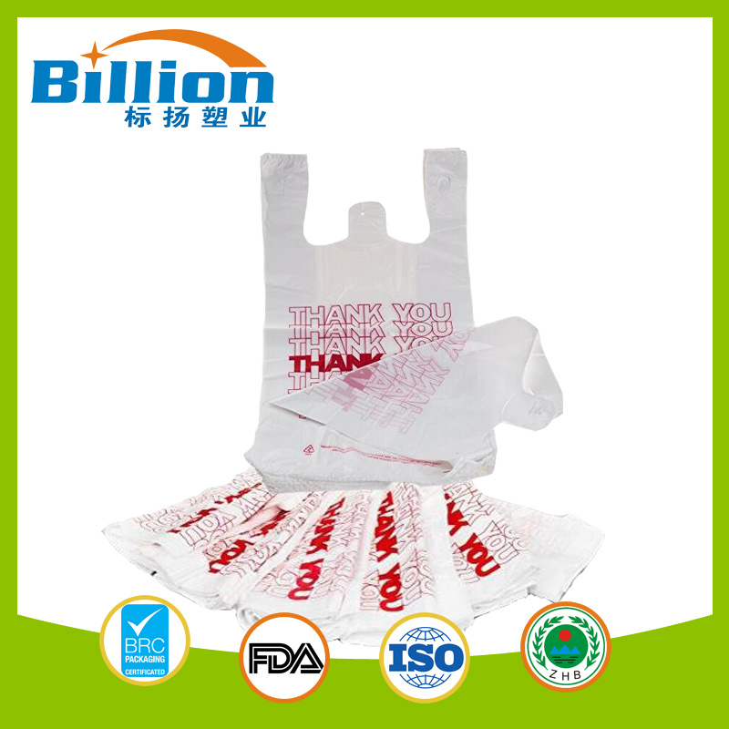 Amazon Polythene Custom Printed Food Packaging Clear Plastic Bag with Handle