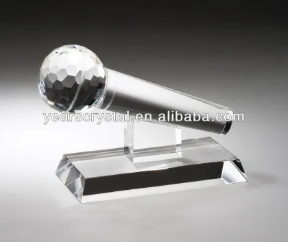 wholesale china manufacture crystal microphone awards R-2279)
