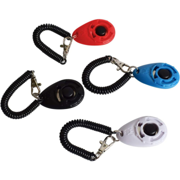 カスタムロゴファクトリー価格犬トレーニングクリッカーリストストラップが販売されている