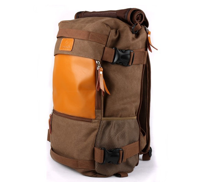 Canvas Cotton Shoulder Outdoor Backpack for Hiking and Camping