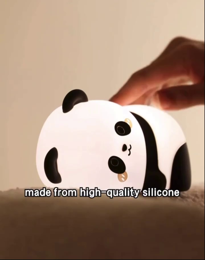 Panda Shape Silicone Rechargeable Cute Night Light Lamp