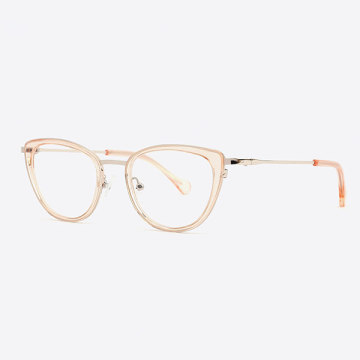 Cat Eye combined acetate and metal Optical Frames