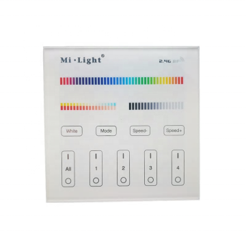 Milight T4 LED RGB CCT Controller: Panel pintar 4-zona dengan remote 2.4GHz untuk lampu strip LED dan lampu lampu