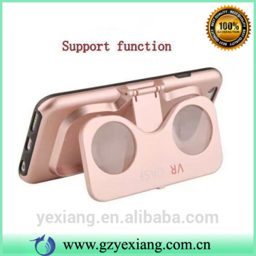 Newest arrival 3d vr virtual reality lens cell cover for iphone 6g phone case with holder
