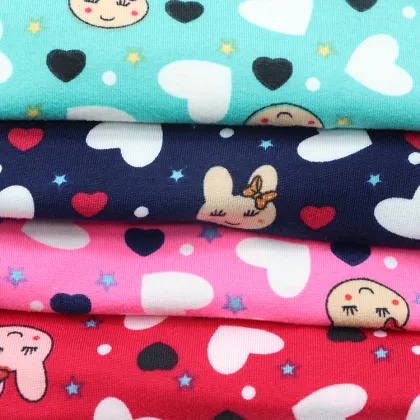 Polyester Printed Fabric Knit Jersey Fabric