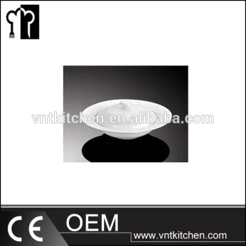 VNTY191 9" Ceramic Striated Bowl With Cover
