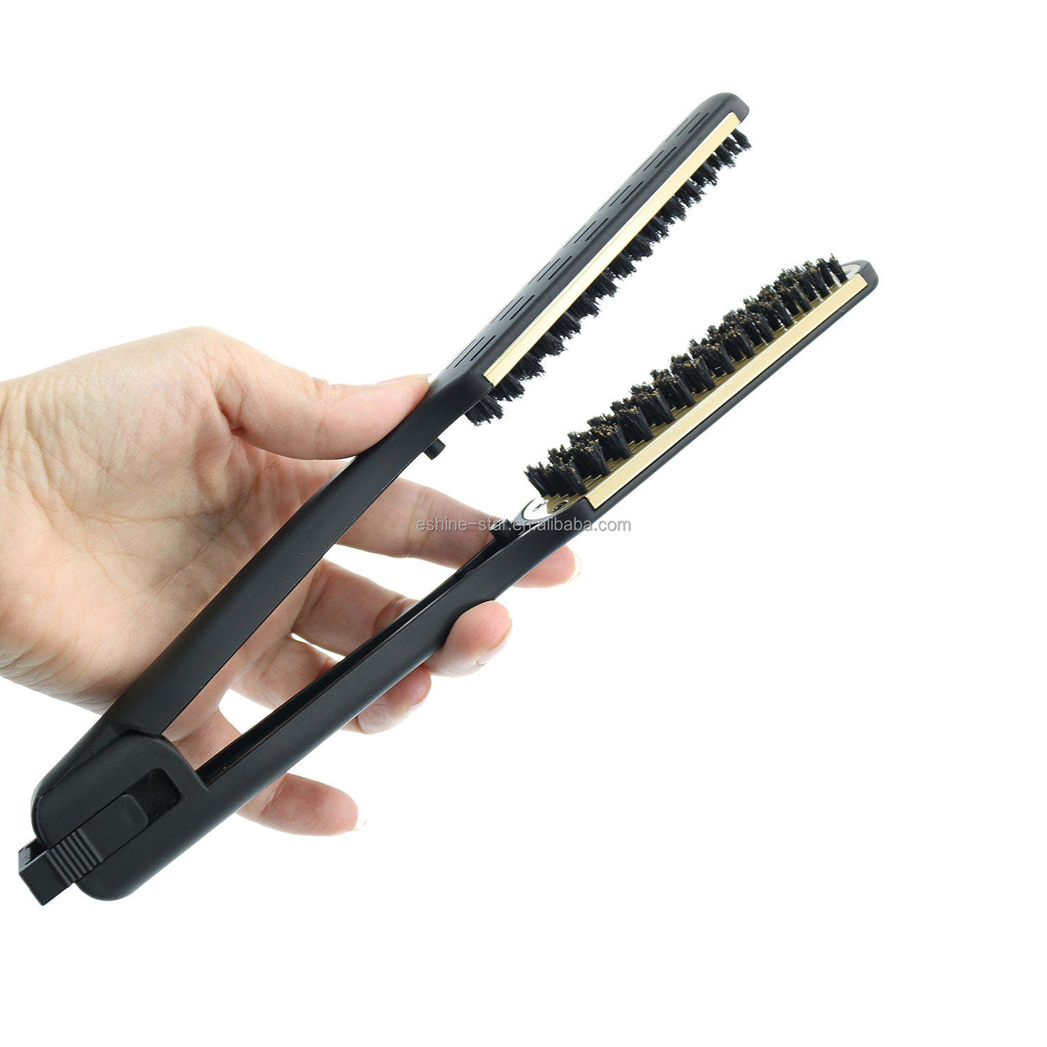 Cepillo de plancha de cabello doble lado