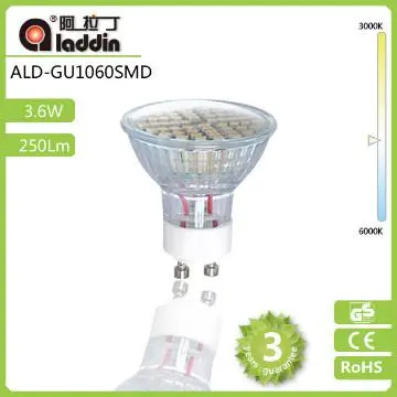 3.6W GU10 down light with glass cover