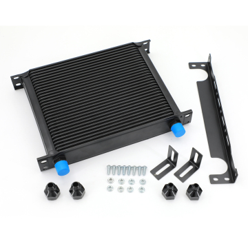 30 Row Black Oil Cooler M Kit with Bracket and Fittings
