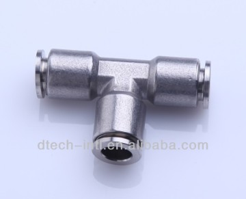 SS316 pneumatic push in fittings, Tee Union