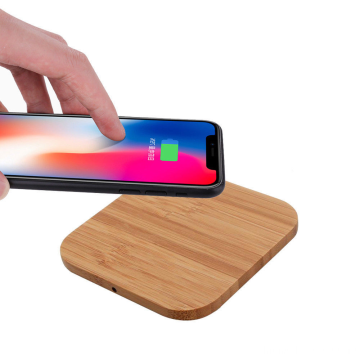 Caricabatterie wireless per legno a ricarica rapida Qi