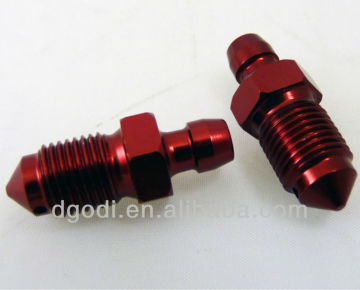 special red anodized aluminum bleed screw