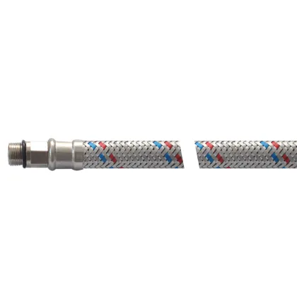 Reinforced flexible braided metal toilet flex hose stainless steel wire braided hose