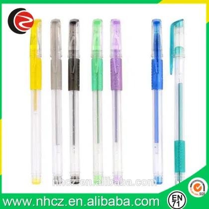 Plastic Black Gel Pen with Highlight Color Ink