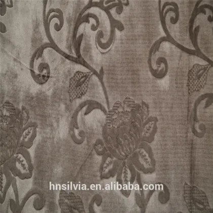 Velvet fabric for sofa, burnout silk velvet fabric