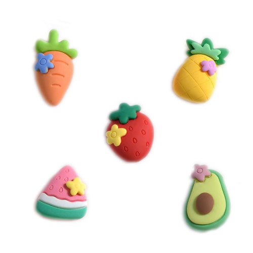 Cartoon Harz Gemüse Charms Flat Back Fruit Star Anhänger für Haarschmuck Slime Filler Home Handmade Decoration