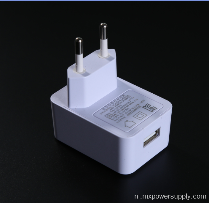 DC5V2.4A Korea -plug reisadapter met KC KCC
