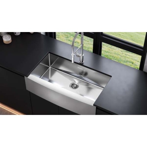 Apron Front Double Bowl Ledge Workstation Kitchen Sink