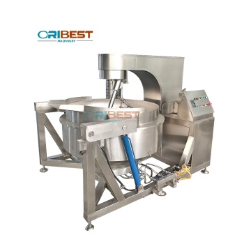 Automatic Paste Soup Double Jacket Cooking Kettle with Mixer - Stainless Steel Vegetable Cooking Machine