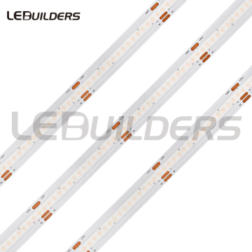 DC12V DC24V COB CCT BICOLOR एलईडी स्ट्रिप लाइट - लचीला और कटा हुआ इनडोर डायनेमिक व्हाइट लाइटिंग