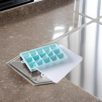 15/24 Grid Silicone Ice Cream Tray with Lid - DIY Ice Cube & Cream Mold