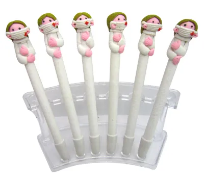 Custom Logo Promotional Novelty Advertising Doctors and Nurses Series Pen - 3D Polymer Clay Ceramic Pen