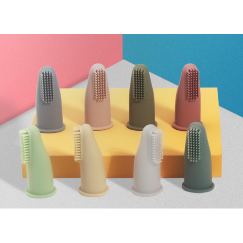 Brosses à dents de doigts de silicone de qualité alimentaire