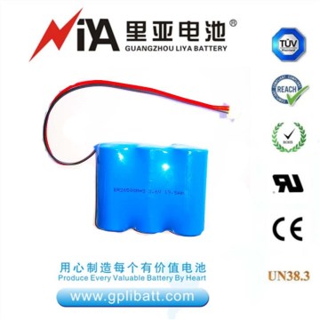 High quality 3.6V C size spiral type battery pack ER26500M 1S3P battery pack 3.6V 19.5Ah