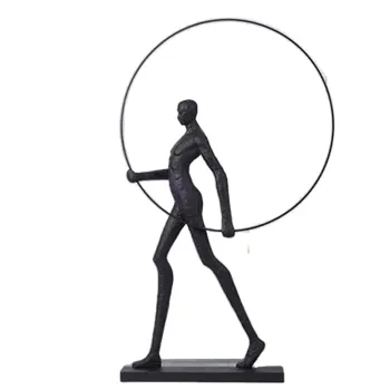 2021 Artistic Design: Black Resin Fiberglass Material Floor Lamp with LED Lighting for Hotel Lobby