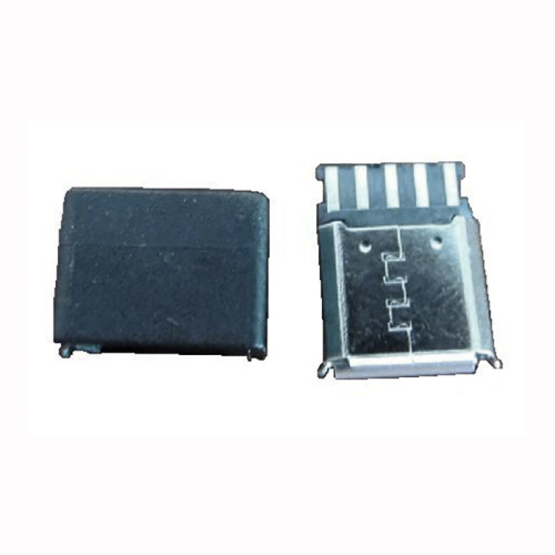 Receptacle Soldeer Micro USB met jas