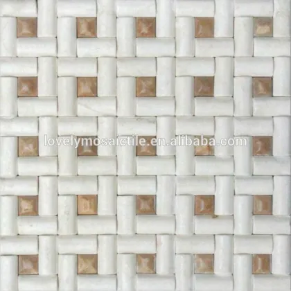 Ceramic Mix Glass Mix Semi-Precious Stone Mosaic Tile