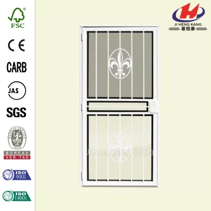 Fleur de Lis Tan Recessed Mount All Season Security Door