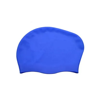 Adult Long Hair Waterproof Silicone Swimming Hat Swim Cap