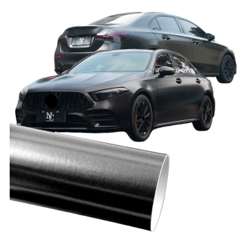 Metal Black Car Wrap vimyl