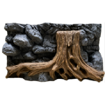 Painel de fundo em forma de raiz da árvore marrom