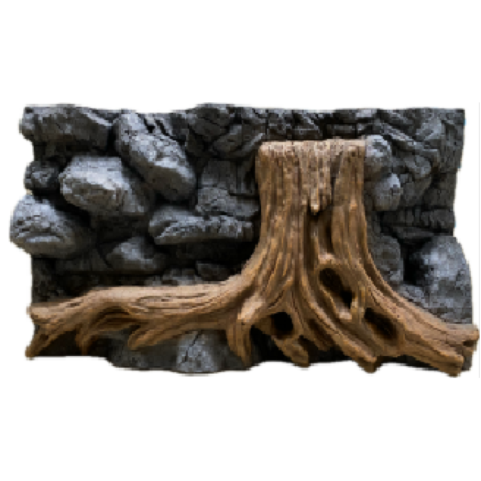 Painel de fundo em forma de raiz da árvore marrom