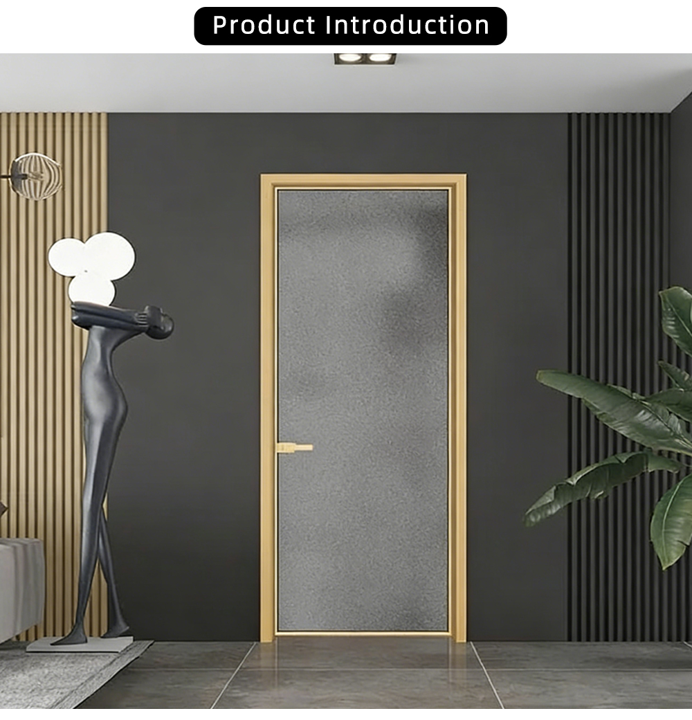 Single Frosted Grey Glass Hinged Door YJ-P013 X