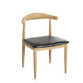 Commercial Leather Padded Dining Chairs with wood