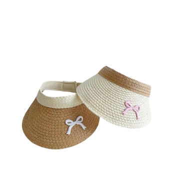 Custom Wholesale Embroidered Bow Children's Sun Hat