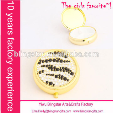 hot selling bling zebra diamond pill box