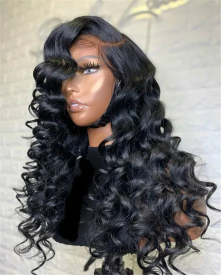 BIS Wholesale Loose Deep Wave 4x4 Lace Front Wig Brazilian Transparent Lace Closure Wig For Black Women Remy Wig Pre Plucked