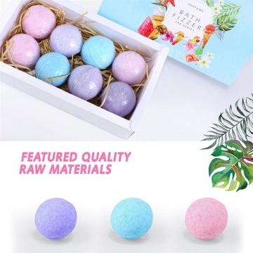 8pcs 50g Bath Bombs Whitening Bubble Shower Bath Fizzies Bombs Salts Ball for Spa Skin Care Moistening(Random Color)