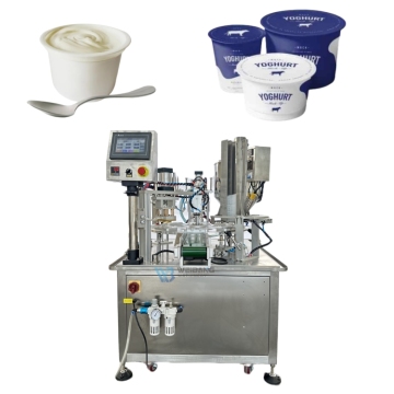High Efficient Automatic Ice Cream Gelato Pudding Cup Filling and Sealing Machine WB-FBY2 50-100g