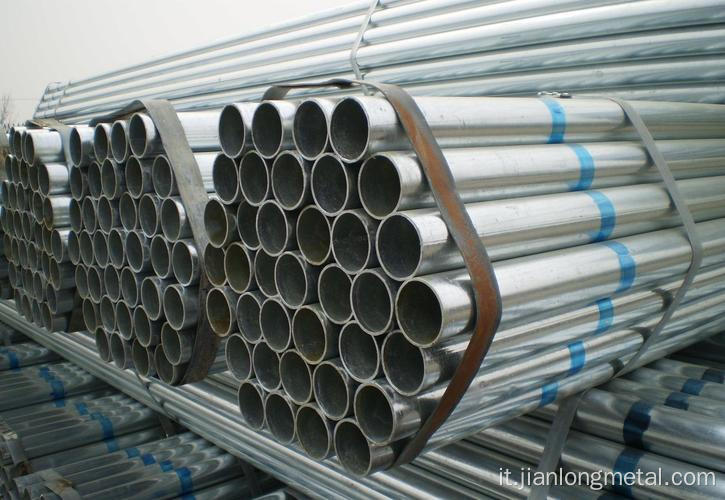 Tubi in acciaio a tubo galvanizzato caldo