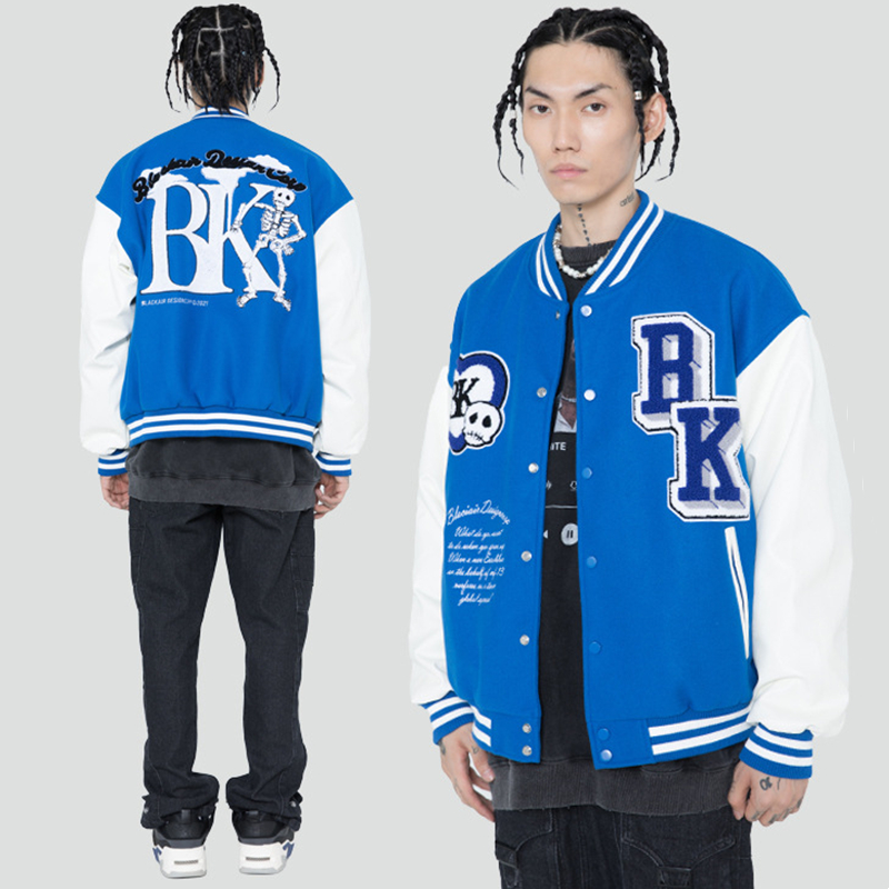 American High Street Stickerei Baseball Uniform Jacke