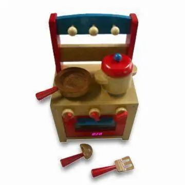 82x18.5x6cm Mini Children's Toy Kitchenware Set, Made of Solid Wood/MDF, EN 71 Test