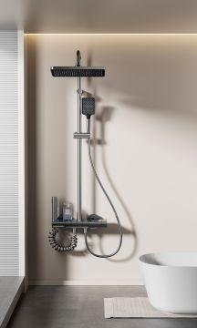 Modern Wall Mounted Bathroom 4 Functions Shower Set